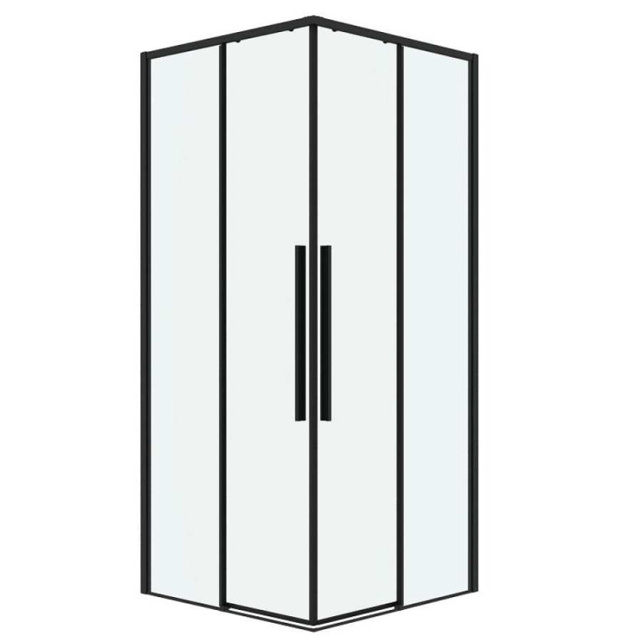 Душевой уголок Grossman Galaxy 300.K33.01.7070.21.00, 70 х 70 см, стекло прозрачное, профиль черный матовый