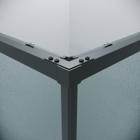 Душевой уголок Grossman Galaxy 300.K33.01.8070.21.02, 80 х 70 см, стекло шиншилла, профиль черный матовый