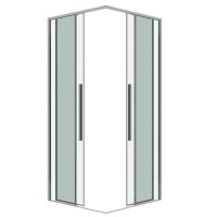 Душевой уголок Grossman Galaxy 300.K33.01.8080.10.00, 80 х 80 см, стекло прозрачное, профиль хром