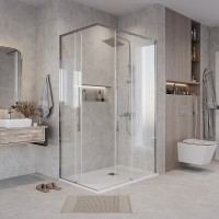 Душевой уголок Grossman Galaxy 300.K33.01.9080.10.00, 90 х 80 см, стекло прозрачное, профиль хром