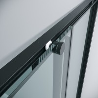 Душевой уголок Grossman Galaxy 300.K33.01.9080.21.00, 90 х 80 см, стекло прозрачное, профиль черный матовый