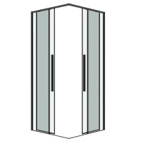 Душевой уголок Grossman Galaxy 300.K33.01.9090.42.00, 90 х 90 см, стекло прозрачное, профиль графит сатин