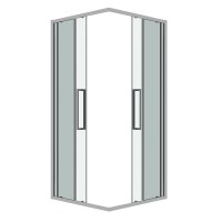 Душевой уголок Grossman Cosmo 300.K33.02.8080.10.00, 80 х 80 см, стекло прозрачное, профиль хром