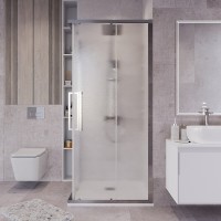 Душевой уголок Grossman Cosmo 300.K33.02.8080.10.02, 80 х 80 см, стекло шиншилла, профиль хром