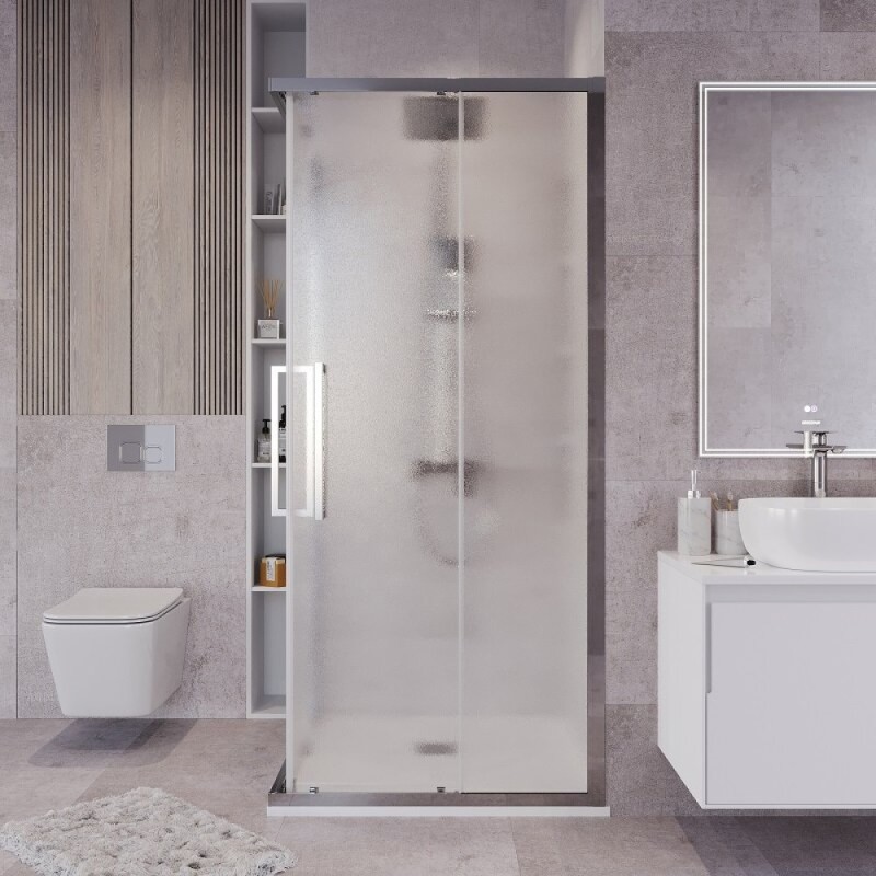 Душевой уголок Grossman Cosmo 300.K33.02.8080.10.02, 80 х 80 см, стекло шиншилла, профиль хром
