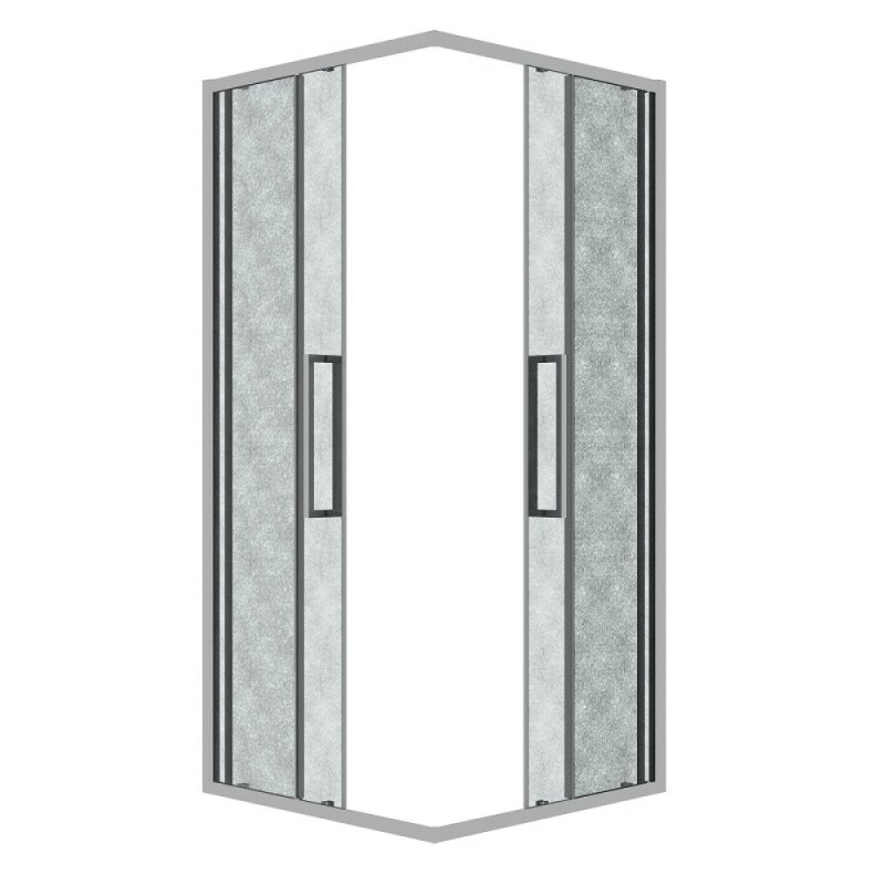 Душевой уголок Grossman Cosmo 300.K33.02.8080.10.02, 80 х 80 см, стекло шиншилла, профиль хром