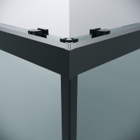 Душевой уголок Grossman Cosmo 300.K33.02.8080.21.00, 80 х 80 см, стекло прозрачное, профиль черный матовый