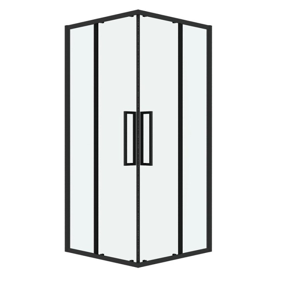 Душевой уголок Grossman Cosmo 300.K33.02.8080.21.00, 80 х 80 см, стекло прозрачное, профиль черный матовый