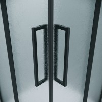 Душевой уголок Grossman Cosmo 300.K33.02.8080.21.02, 80 х 80 см, стекло шиншилла, профиль черный матовый