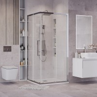 Душевой уголок Grossman Cosmo 300.K33.02.9090.10.00, 90 х 90 см, стекло прозрачное, профиль хром