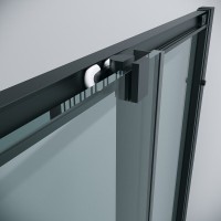 Душевой уголок Grossman Cosmo 300.K33.02.9090.21.00, 90 х 90 см, стекло прозрачное, профиль черный матовый