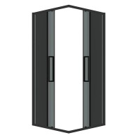 Душевой уголок Grossman Cosmo 300.K33.02.9090.21.10, 90 х 90 см, стекло тонированное, профиль черный матовый
