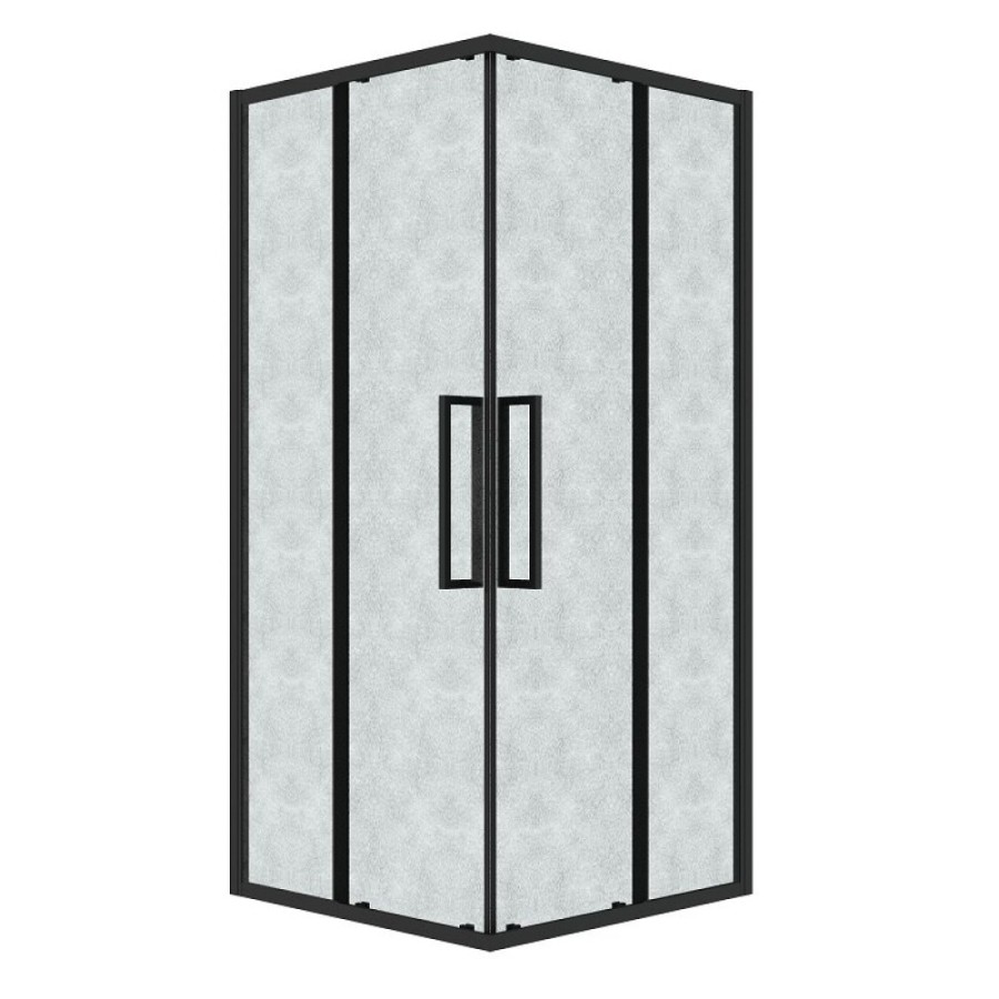 Душевой уголок Grossman Cosmo 300.K33.02.9090.21.02, 90 х 90 см, стекло шиншилла, профиль черный матовый
