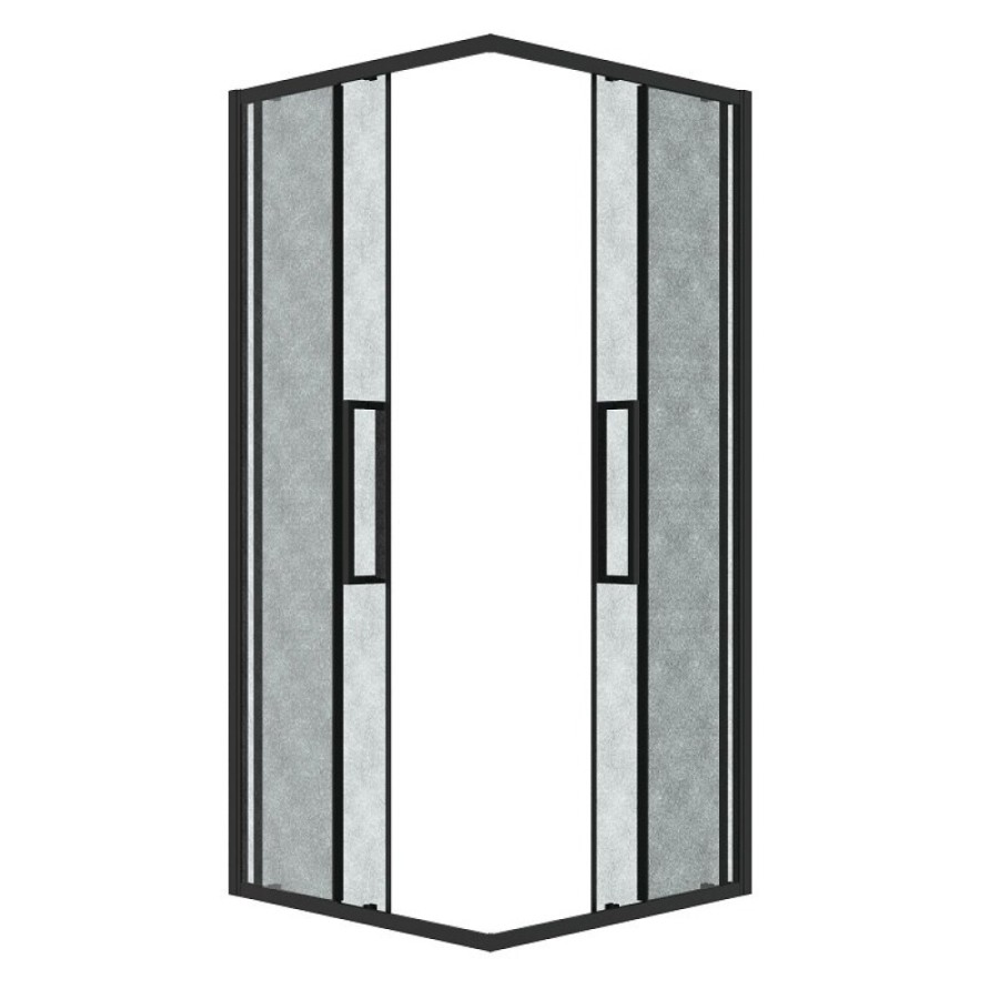 Душевой уголок Grossman Cosmo 300.K33.02.9090.21.02, 90 х 90 см, стекло шиншилла, профиль черный матовый