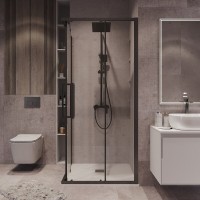 Душевой уголок Grossman Cosmo 300.K33.02.9090.42.00, 90 х 90 см, стекло прозрачное, профиль графит сатин
