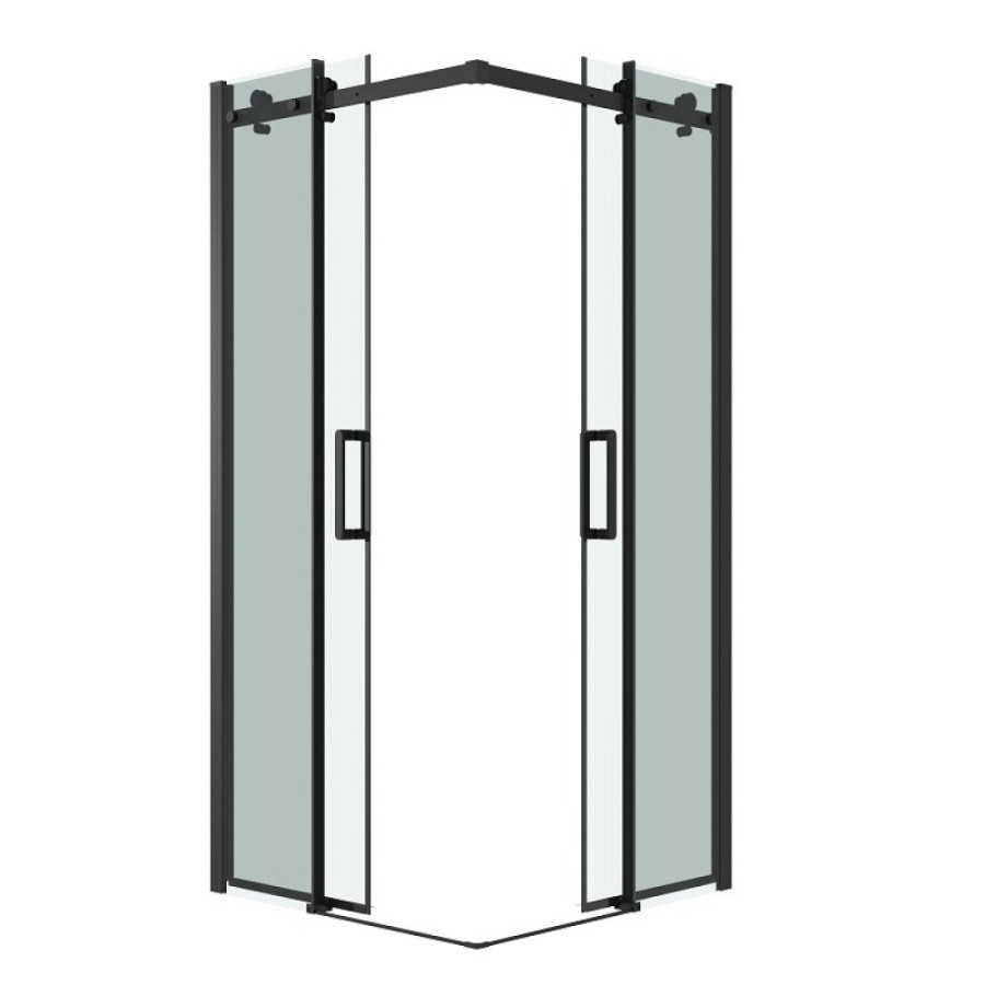 Душевой уголок Grossman Classic 300.K33.04.1010.21.00, 100 х 100 см, стекло прозрачное, профиль черный матовый