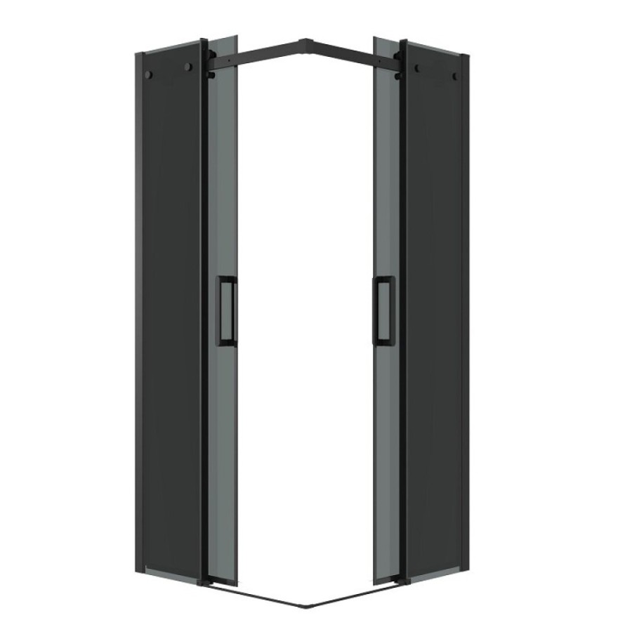Душевой уголок Grossman Classic 300.K33.04.1010.21.10, 100 х 100 см, стекло тонированное, профиль черный матовый