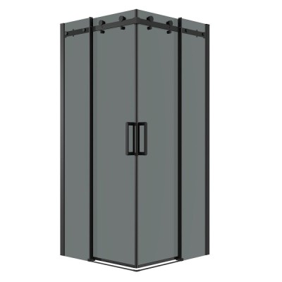 Душевой уголок Grossman Classic 300.K33.04.1010.21.10, 100 х 100 см, стекло тонированное, профиль черный матовый