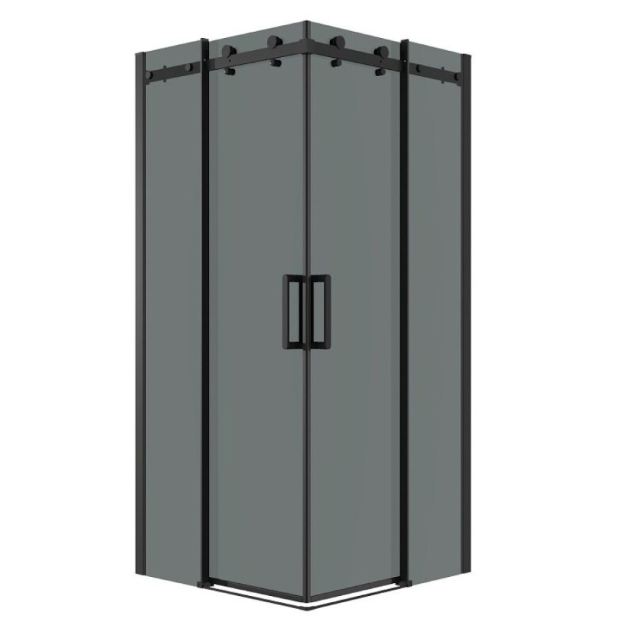 Душевой уголок Grossman Classic 300.K33.04.1010.21.10, 100 х 100 см, стекло тонированное, профиль черный матовый