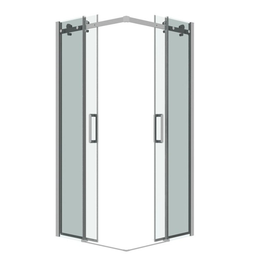 Душевой уголок Grossman Classic 300.K33.04.8080.10.00, 80 х 80 см, стекло прозрачное, профиль хром