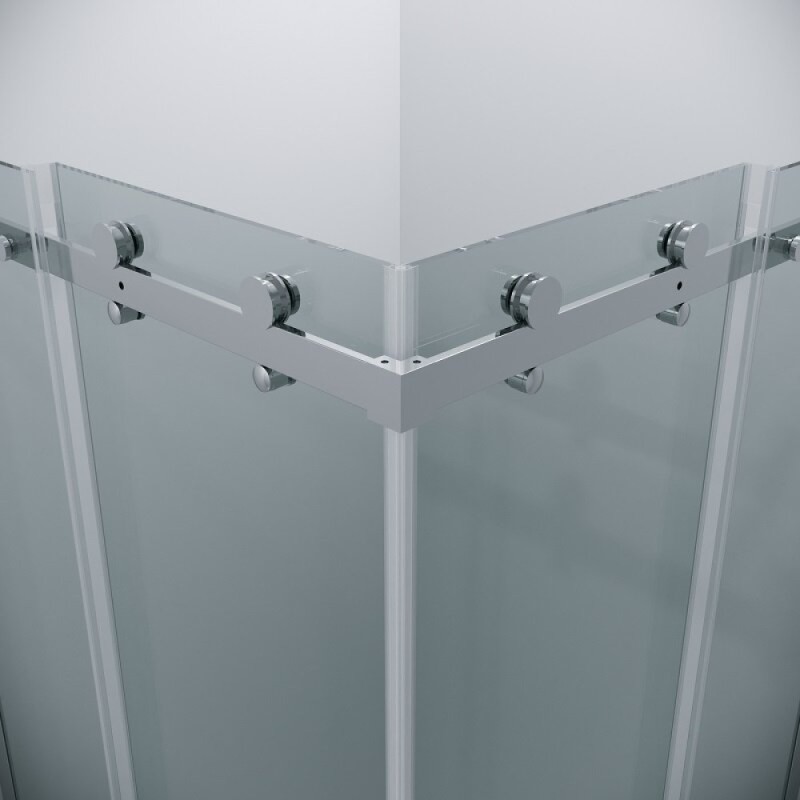 Душевой уголок Grossman Classic 300.K33.04.8080.10.00, 80 х 80 см, стекло прозрачное, профиль хром