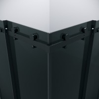 Душевой уголок Grossman Classic 300.K33.04.9090.21.10, 90 х 90 см, стекло тонированное, профиль черный матовый