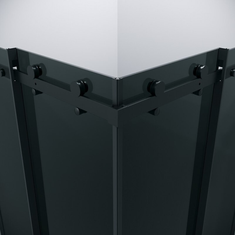 Душевой уголок Grossman Classic 300.K33.04.9090.21.10, 90 х 90 см, стекло тонированное, профиль черный матовый