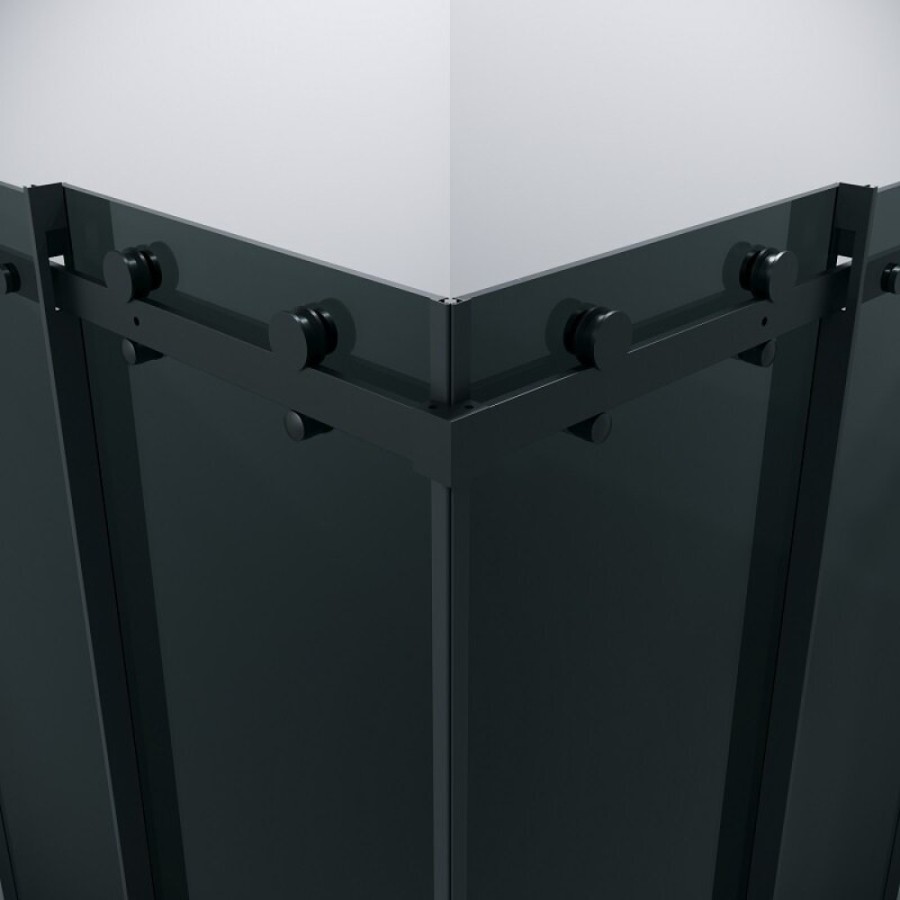 Душевой уголок Grossman Classic 300.K33.04.9090.21.10, 90 х 90 см, стекло тонированное, профиль черный матовый