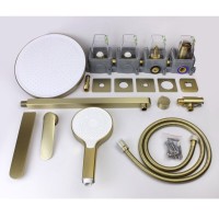 Душевая система Bronze De Luxe Icon 3009CBG, цвет золото матовое