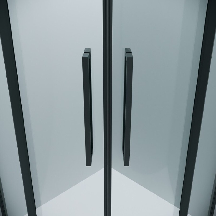 Душевой уголок Grossman Cosmo 301.K33.02.8080.21.00, 80 х 80 см, стекло прозрачное, профиль черный матовый