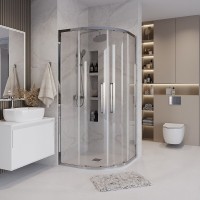 Душевой уголок Grossman Cosmo 301.K33.02.9090.10.00, 90 х 90 см, стекло прозрачное, профиль хром