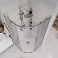Душевой уголок Grossman Cosmo 301.K33.02.9090.10.02, 90 х 90 см, стекло шиншилла, профиль хром