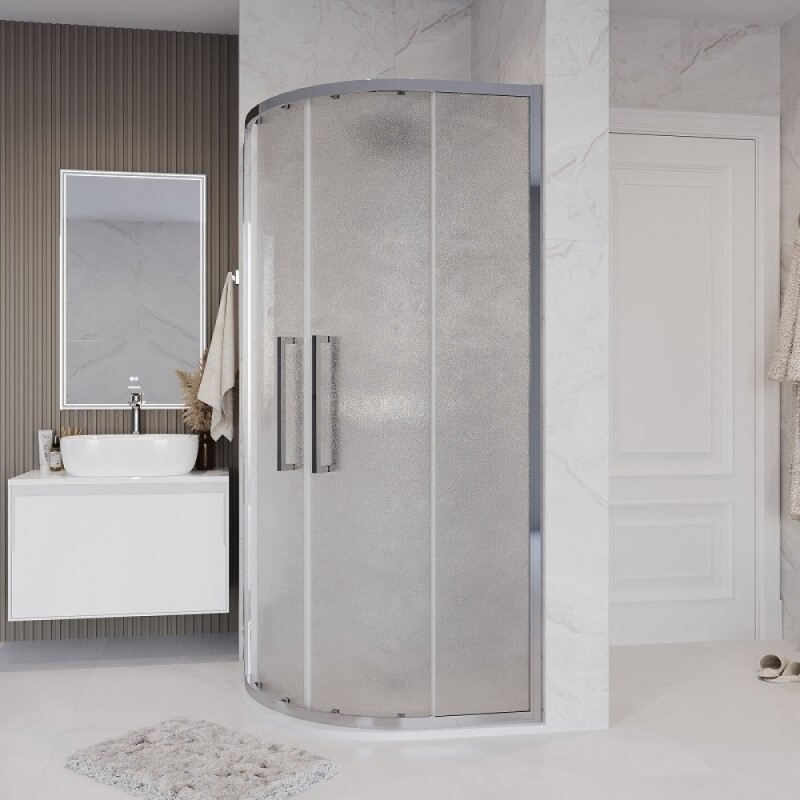 Душевой уголок Grossman Cosmo 301.K33.02.9090.10.02, 90 х 90 см, стекло шиншилла, профиль хром