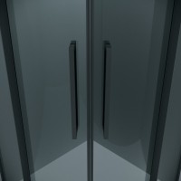 Душевой уголок Grossman Cosmo 301.K33.02.9090.21.10, 90 х 90 см, стекло тонированное, профиль черный матовый