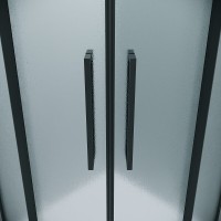 Душевой уголок Grossman Cosmo 301.K33.02.9090.21.02, 90 х 90 см, стекло шиншилла, профиль черный матовый