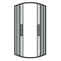 Душевой уголок Grossman Cosmo 301.K33.02.9090.21.02, 90 х 90 см, стекло шиншилла, профиль черный матовый