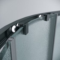 Душевой уголок Grossman Cosmo 301.K33.02.9090.21.02, 90 х 90 см, стекло шиншилла, профиль черный матовый