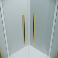 Душевой уголок Grossman Cosmo 301.K33.02.9090.32.00, 90 х 90 см, стекло прозрачное, профиль золото сатин
