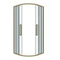 Душевой уголок Grossman Cosmo 301.K33.02.9090.32.00, 90 х 90 см, стекло прозрачное, профиль золото сатин