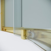 Душевой уголок Grossman Cosmo 301.K33.02.9090.32.00, 90 х 90 см, стекло прозрачное, профиль золото сатин