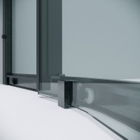 Душевой уголок Grossman Cosmo 301.K33.02.9090.42.00, 90 х 90 см, стекло прозрачное, профиль графит сатин