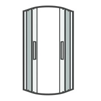 Душевой уголок Grossman Cosmo 301.K33.02.9090.42.00, 90 х 90 см, стекло прозрачное, профиль графит сатин