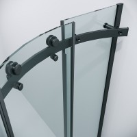 Душевой уголок Grossman Classic 301.K33.04.1010.21.00, 100 х 100 см, стекло прозрачное, профиль черный матовый