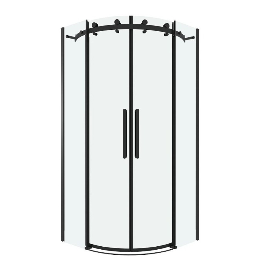 Душевой уголок Grossman Classic 301.K33.04.1010.21.00, 100 х 100 см, стекло прозрачное, профиль черный матовый