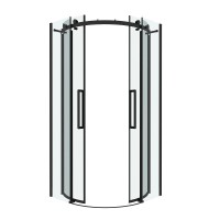 Душевой уголок Grossman Classic 301.K33.04.1010.21.00, 100 х 100 см, стекло прозрачное, профиль черный матовый