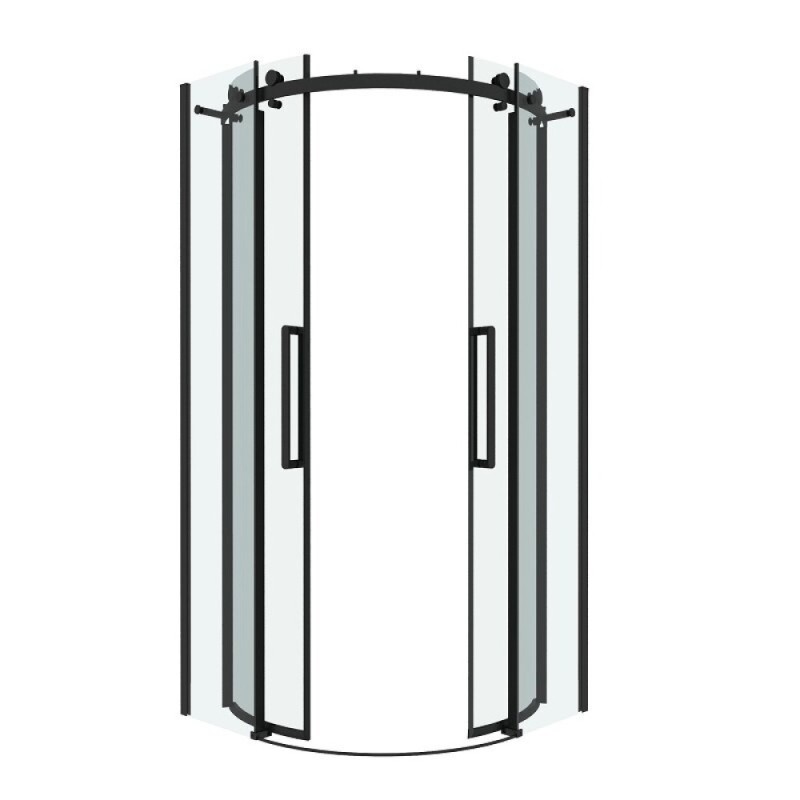 Душевой уголок Grossman Classic 301.K33.04.1010.21.00, 100 х 100 см, стекло прозрачное, профиль черный матовый