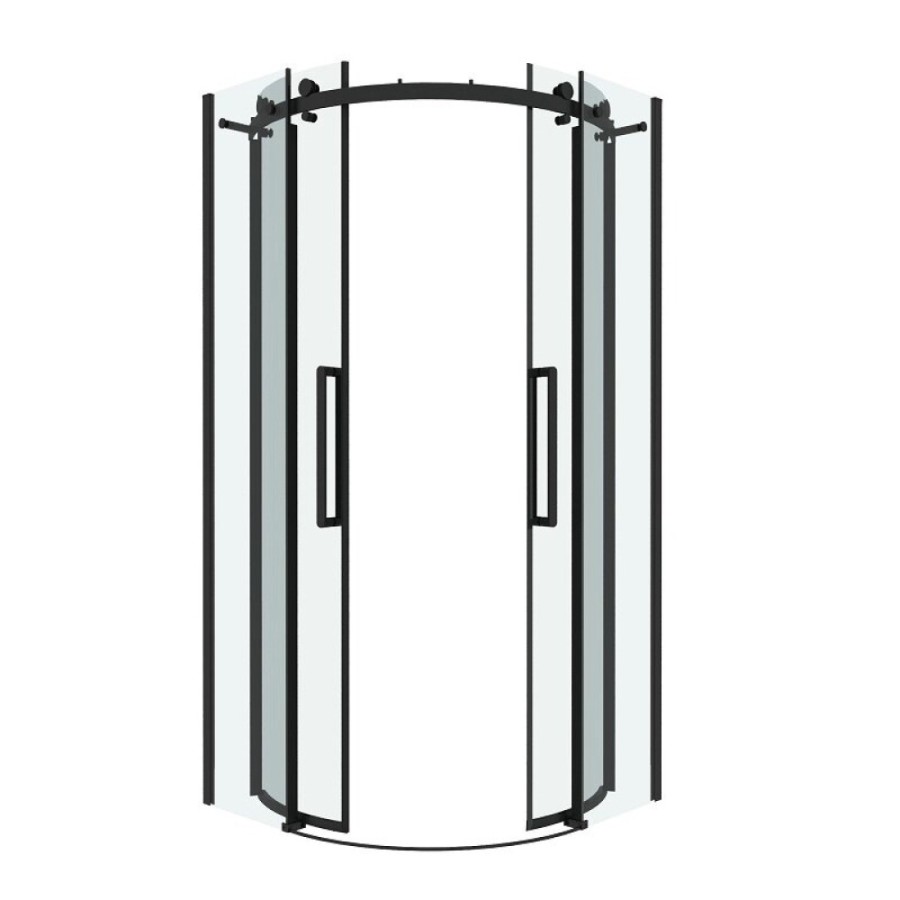 Душевой уголок Grossman Classic 301.K33.04.1010.21.00, 100 х 100 см, стекло прозрачное, профиль черный матовый