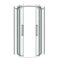 Душевой уголок Grossman Classic 301.K33.04.9090.10.00, 90 х 90 см, стекло прозрачное, профиль хром