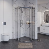 Душевой уголок Grossman Classic 301.K33.04.9090.10.00, 90 х 90 см, стекло прозрачное, профиль хром