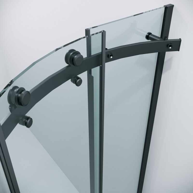 Душевой уголок Grossman Classic 301.K33.04.9090.21.00, 90 х 90 см, стекло прозрачное, профиль черный матовый